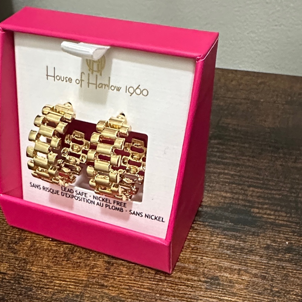 House of Harlow 1960 Chunky Gold Hoop Earrings